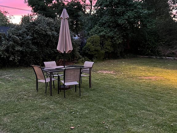 Large backyard