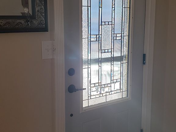 Entry door let's light in