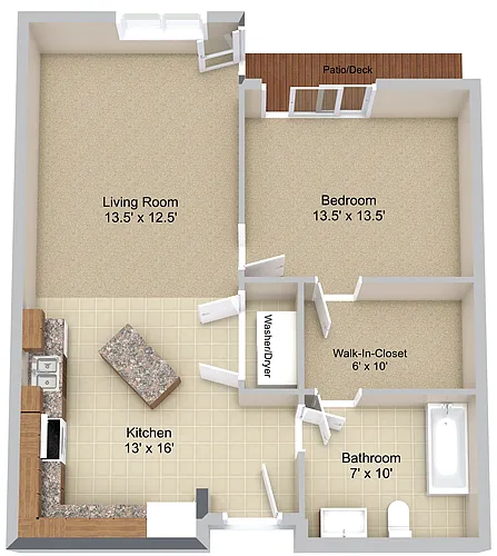 Floor plan One Bedroom