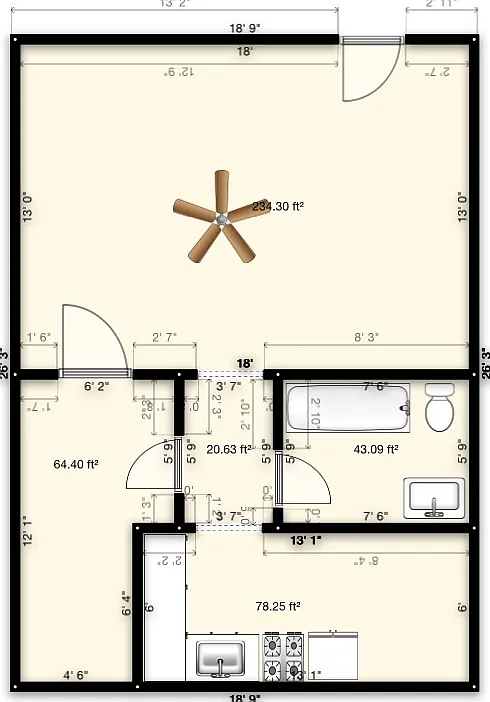 Studio, 460 sqft, $1,095 — Photo 2
