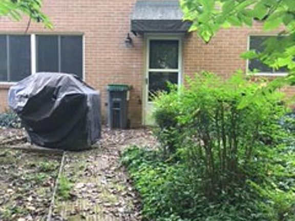 View from bridge to back door of downstairs back door