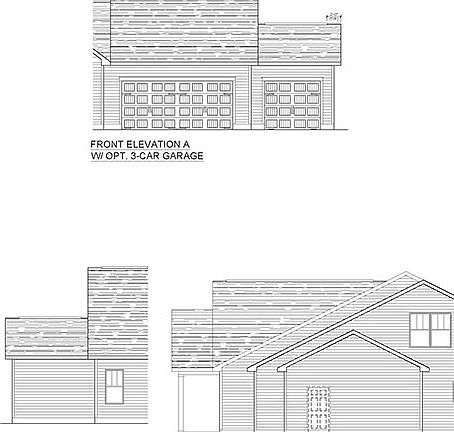 Elevation A 3-Car Garage Option