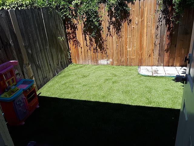 Private Patio with wood Fence