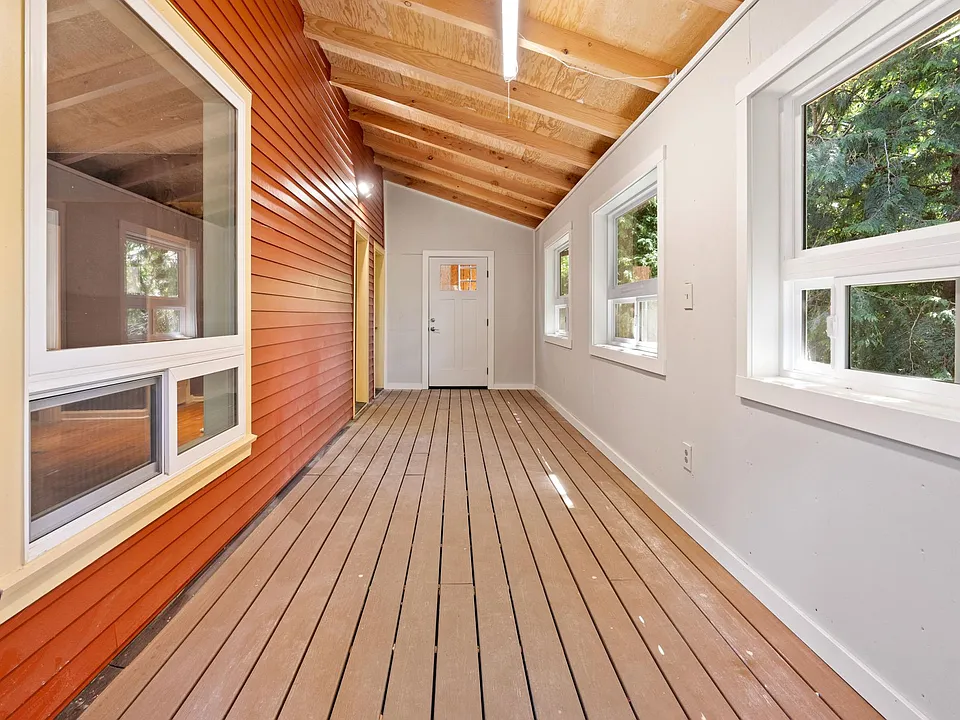 Enclosed, shared back porch