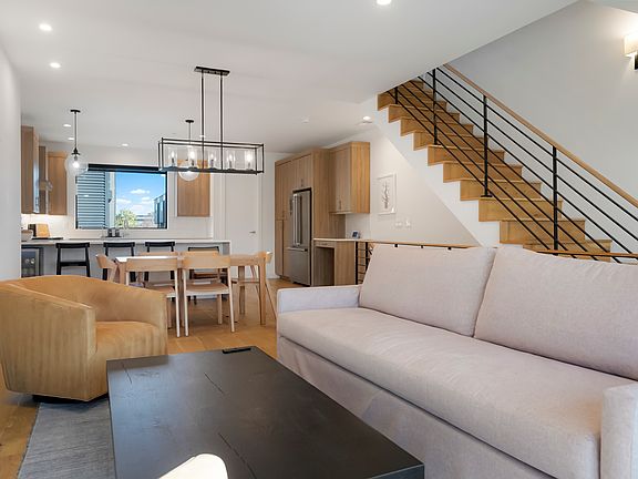 Modern/open living/dining.