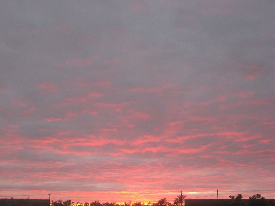 Texas sunset as seen from back of house