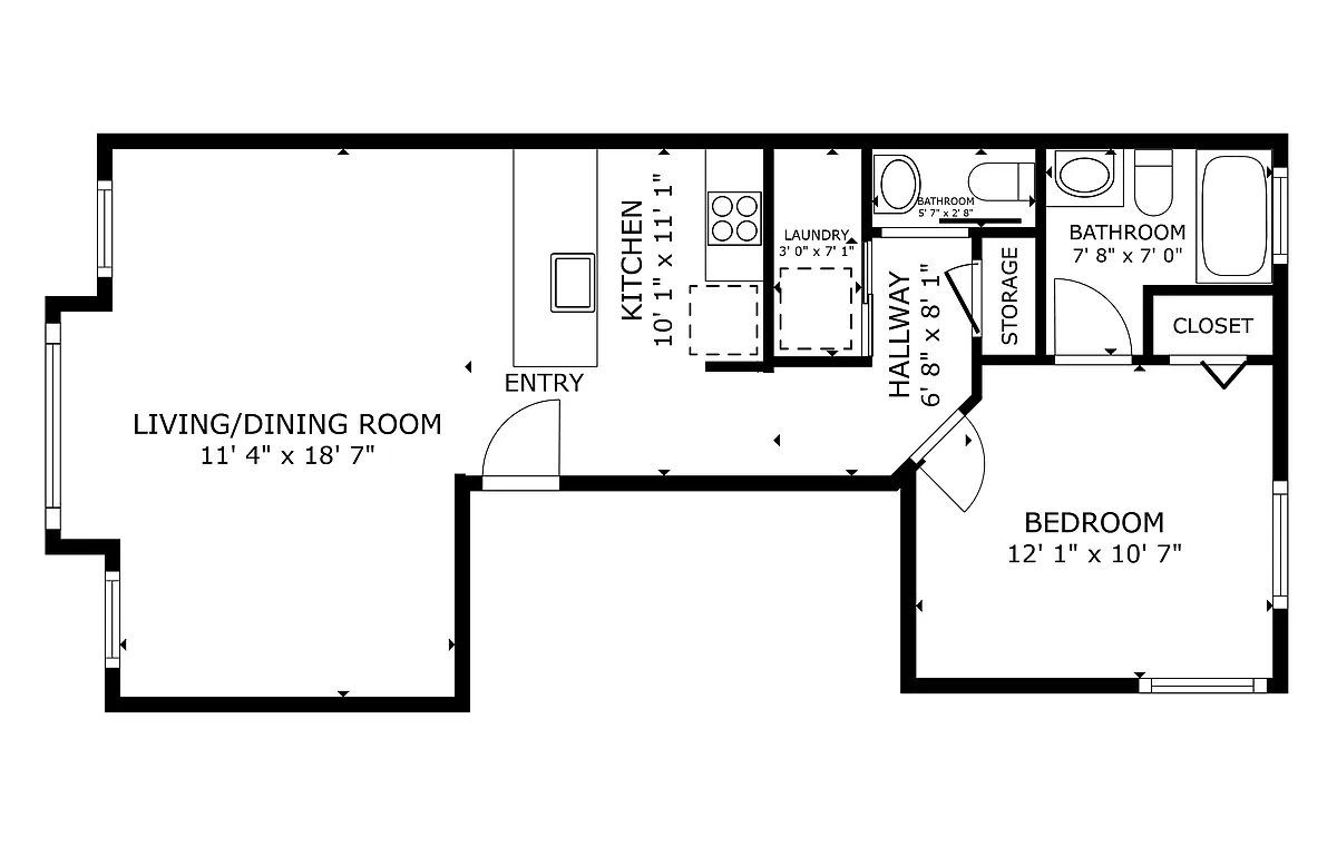 Floor plan Premier 1 bed