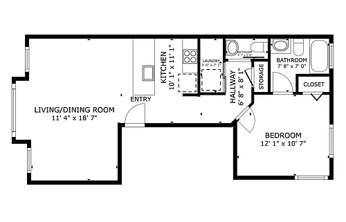 Floor plan Premier 1 bed