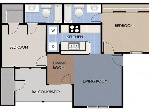 Floor plan Two Bedroom