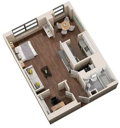 Floor plan 08 Studio + Den