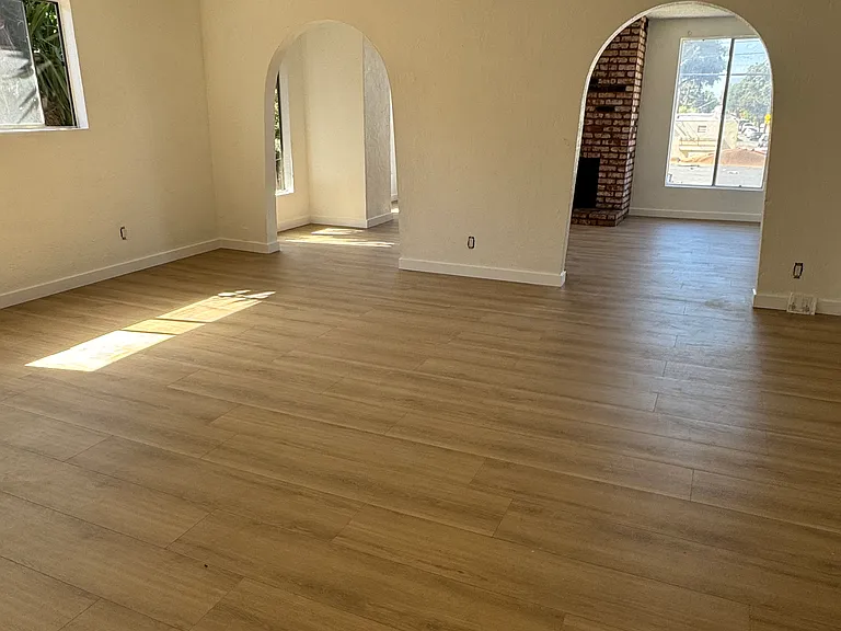 Master bedroom second floor. Blinds, outlet, and switches are being installed.