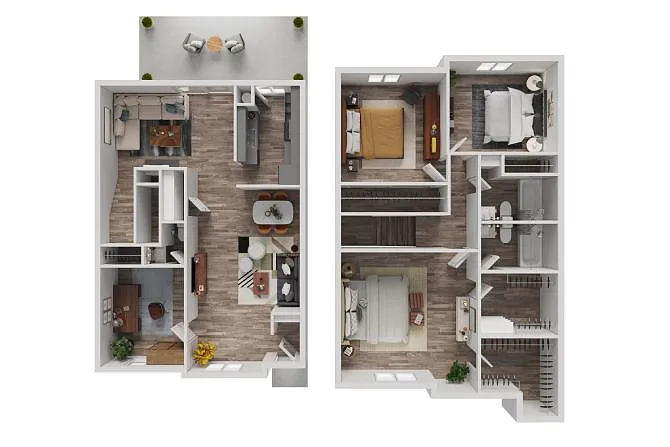 Floor plan 4 bed/2.5 bath Palacio (townhome)