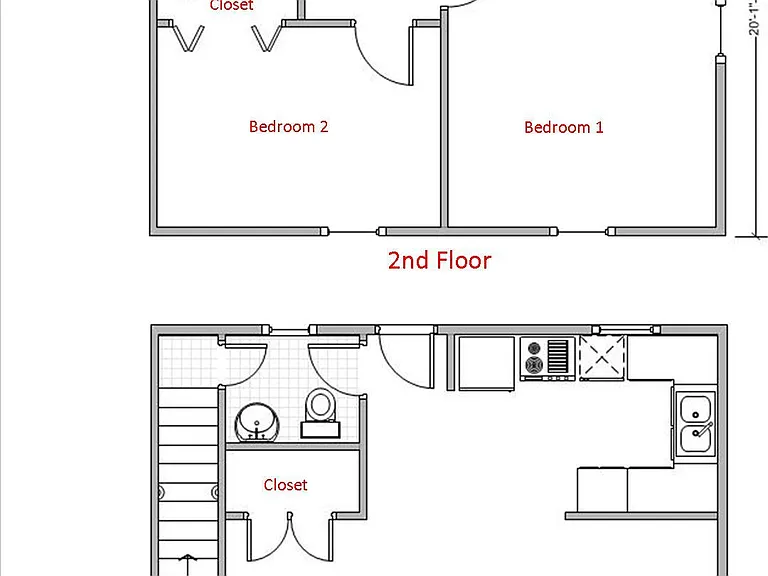 1st and 2nd Floor Plans