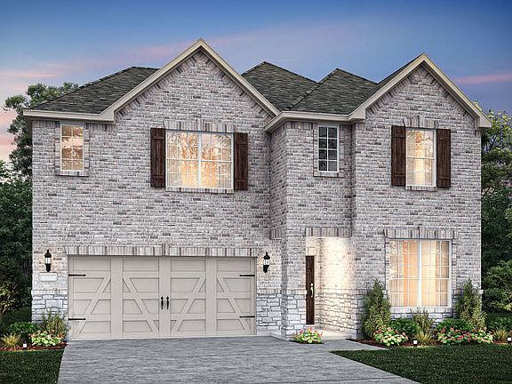 The San Marcos, a two-story home with 2-car garage, shown as Home Exterior B