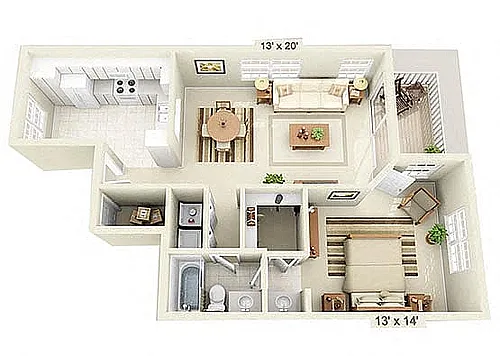 Floor plan 1a Luxe