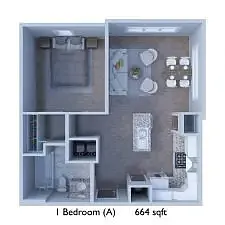 Floor plan 1 BD A