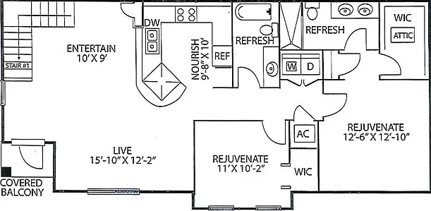 2/2 Floor Plan 2/2 Floor Plan