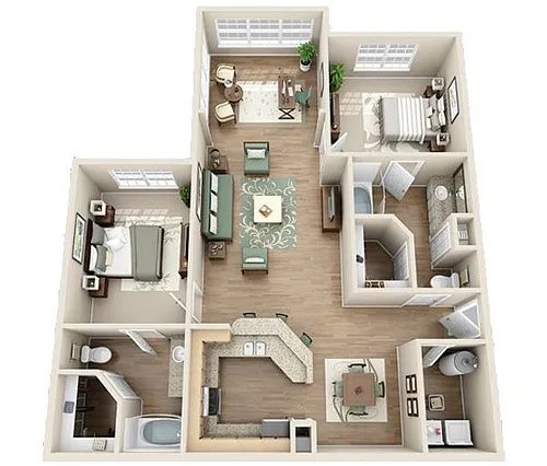 Floor plan The Southend W/Solarium