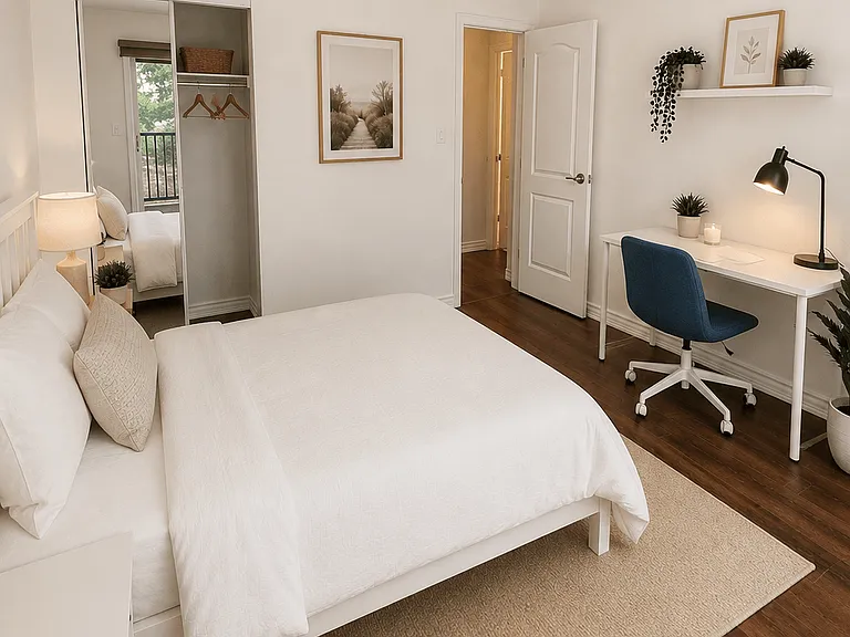 Bedroom A: $930 Private room with Double sized bed