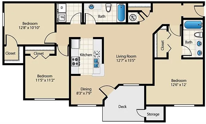 Floor plan Cottonwood Renovated