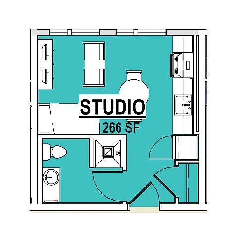 Floor plan Studio