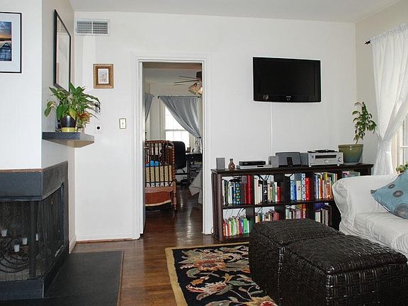 Fireplace in the living room.