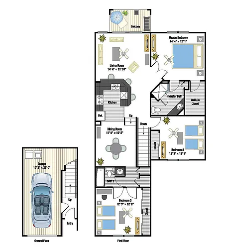 Floor plan Seville Townhome