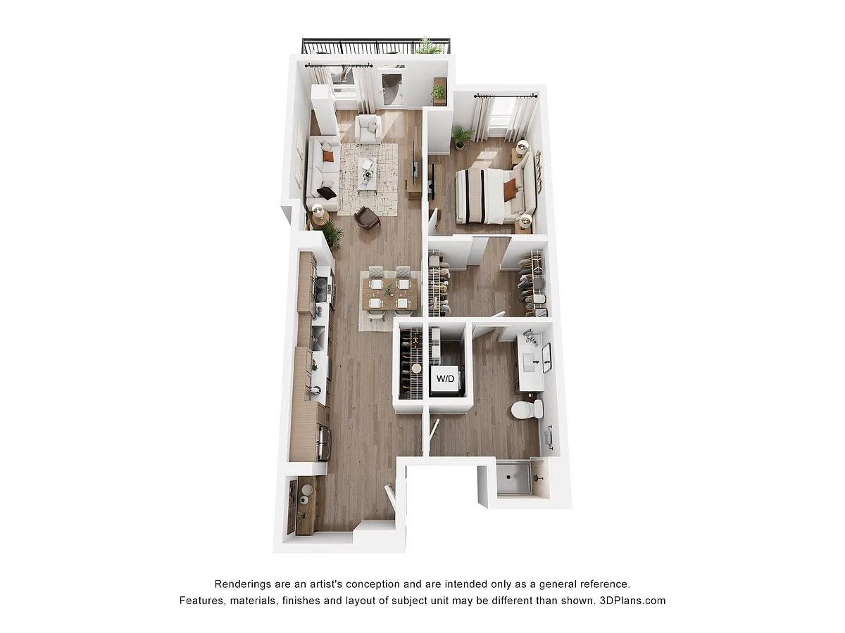 Floor plan 1 Bedroom C14