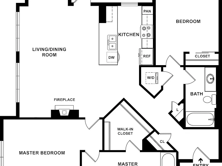 2 BD / 2 BA 1,233 SF