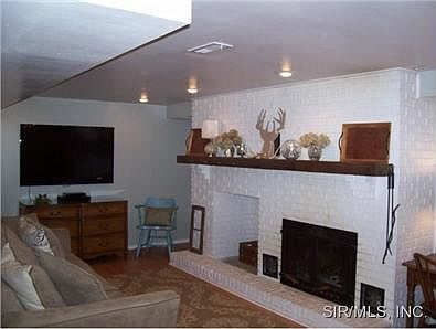 wood burning fireplace