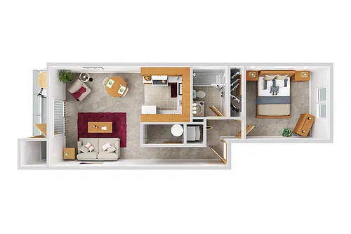 Floor plan 1 Bed 1 Bath