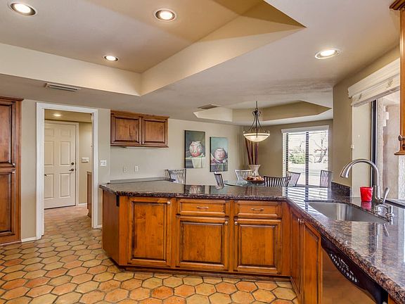 Kitchen looking into laundry room