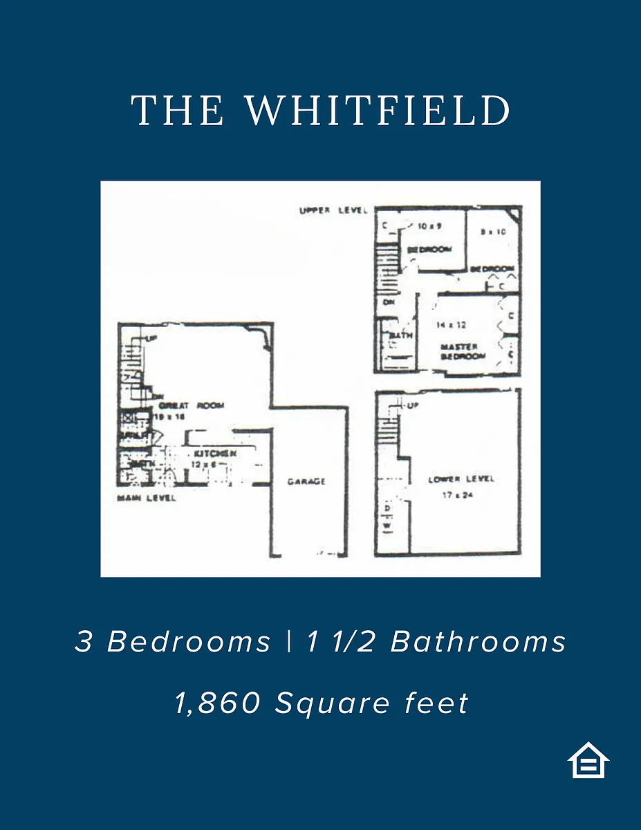 Floor plan 3 Bedroom 1.5 Bathroom