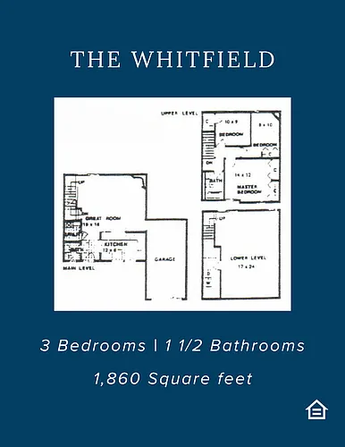 Floor plan 3 Bedroom 1.5 Bathroom
