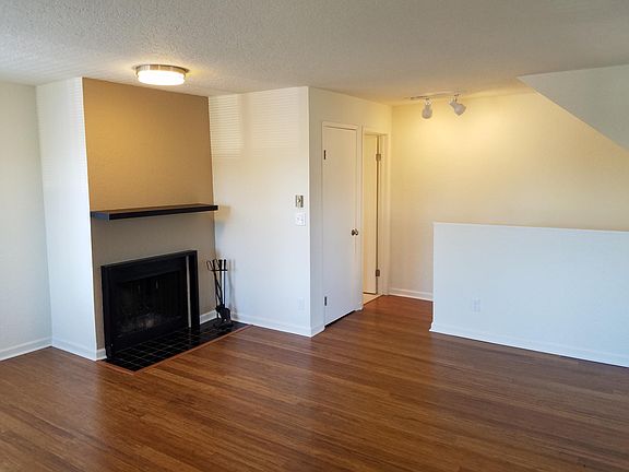 Living room with fireplace