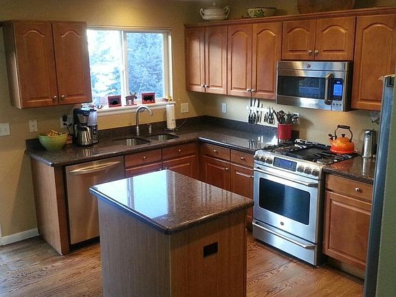 Kitchen view from steps