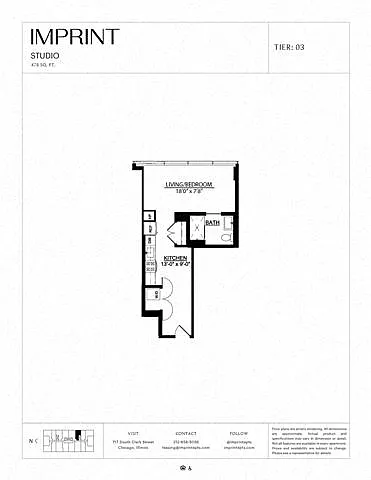 Floor plan Studio A