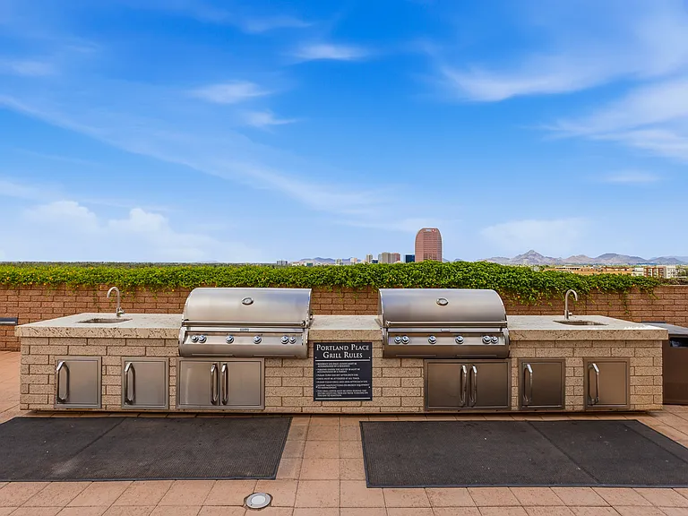 Rooftop common area grills