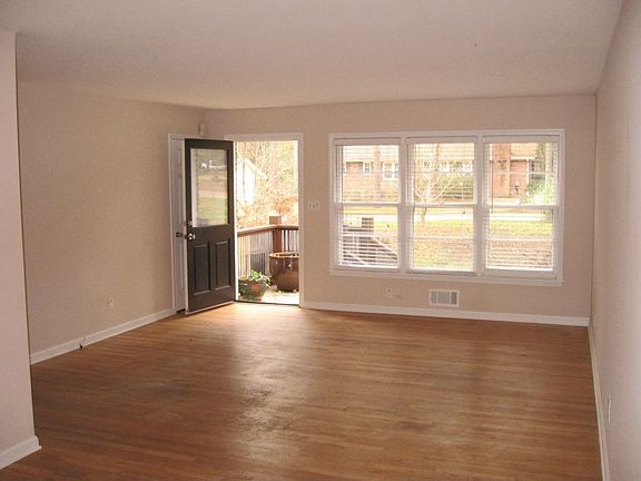 Gleaming hardwood floors and great natural light in the living room.