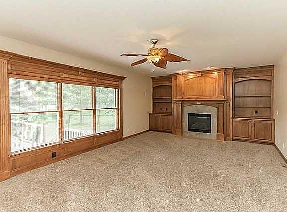Family Room with Fireplace and Built-Ins