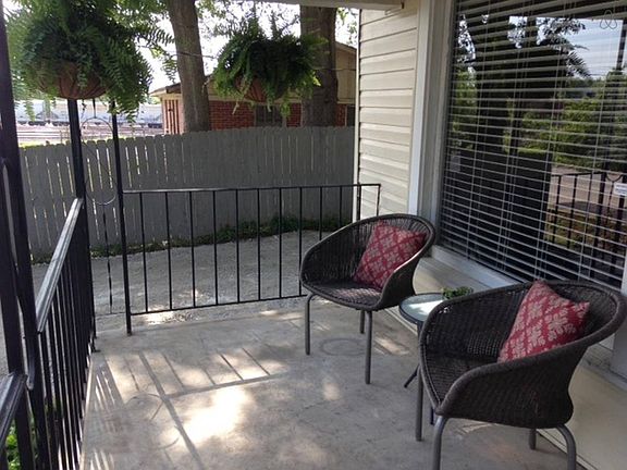 Lovely covered front porch! Great place for morning coffee o