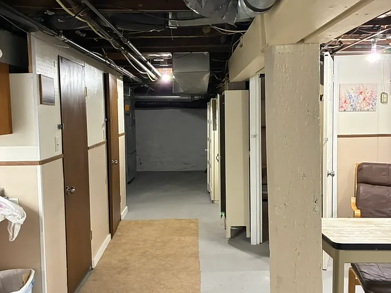 Lots of storage in clean basement