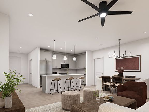 Seamless Connection Between the Kitchen, Gathering Room, and Dining Room