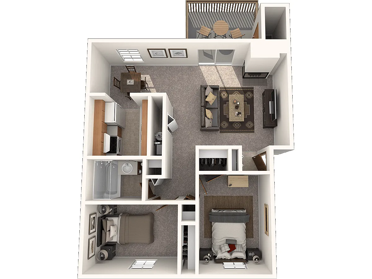 Floor plan Two Bedroom Apartment