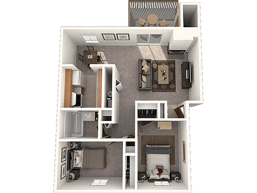 Floor plan Two Bedroom Apartment