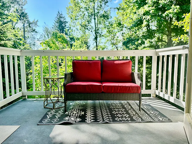 Enjoy a cup of coffee while admiring nature views
