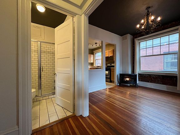 View of Bathroom and Dining/Living space