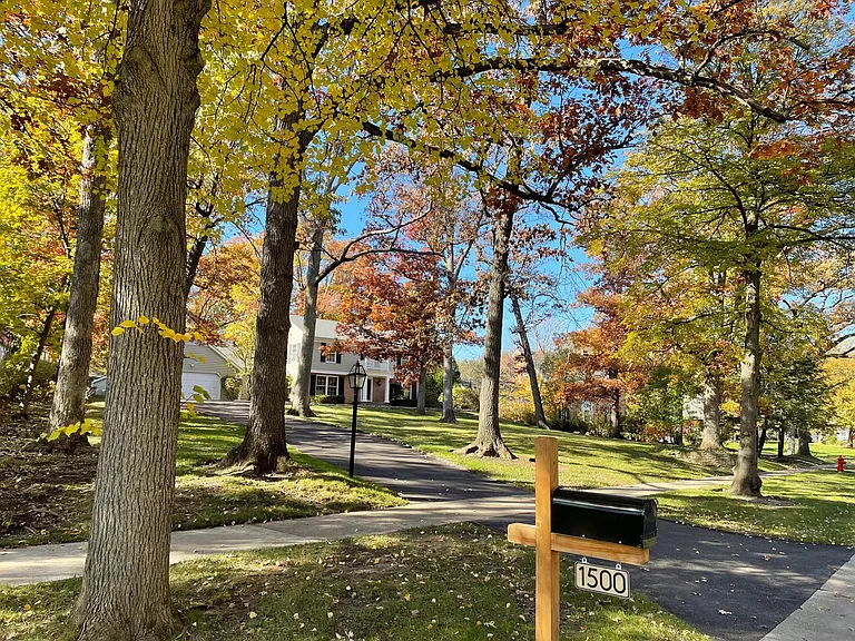 Up on a hill, the home is far from any street noise or secluded from the neighbors. Located on a dead-end culdesac.