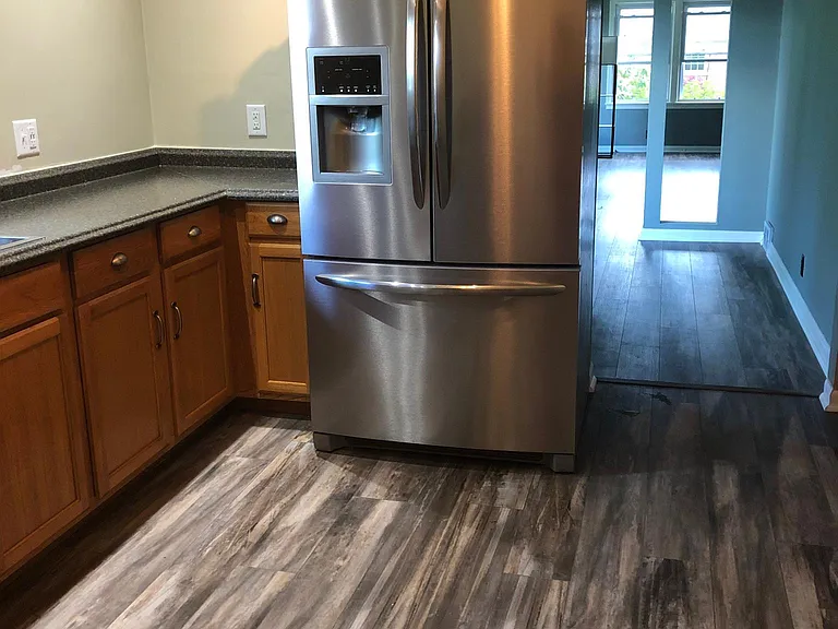 Kitchen leading into the dining room.