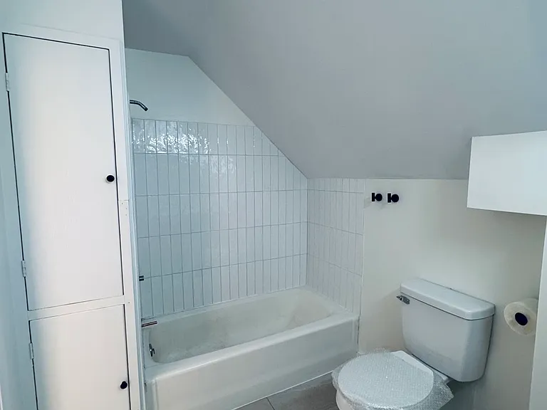 Newly tiled tub/shower walls